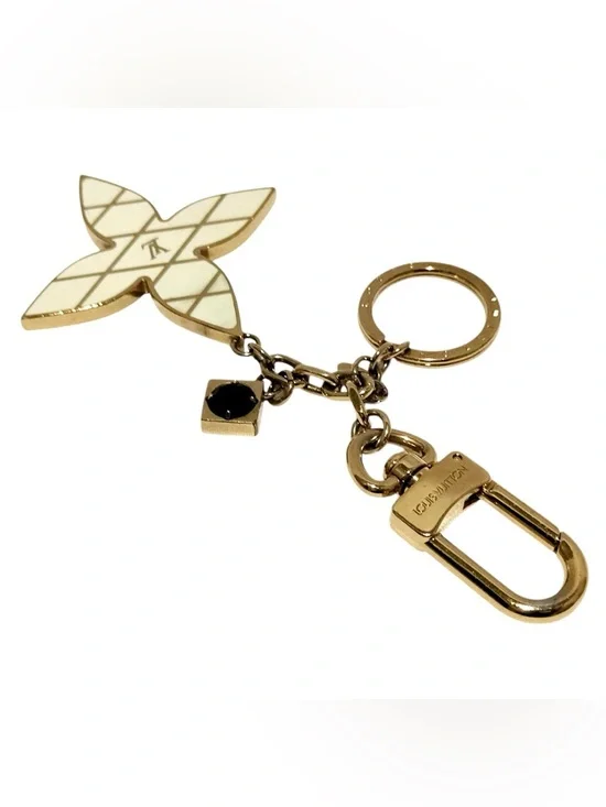 ✨🛍️ Louis Vuitton Malletage Flower Bag Charm and Key Ring - Picture 3 of 5
